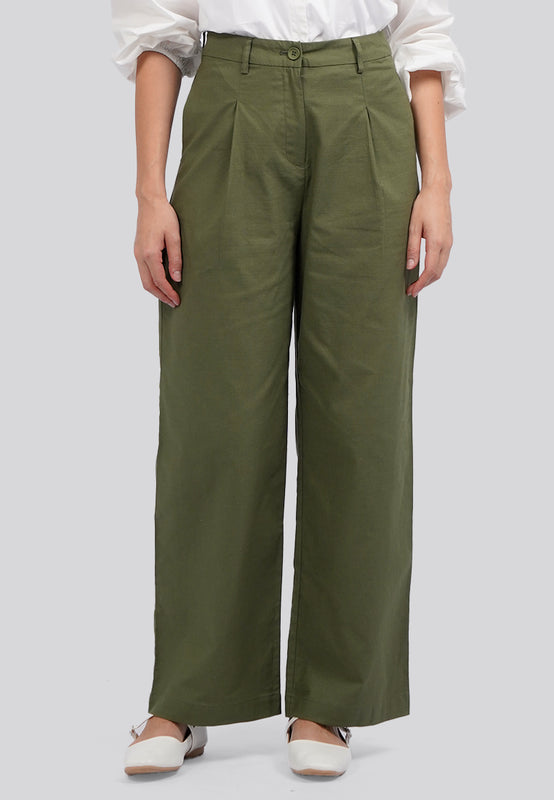 Regular Fit Wide Leg Trousers