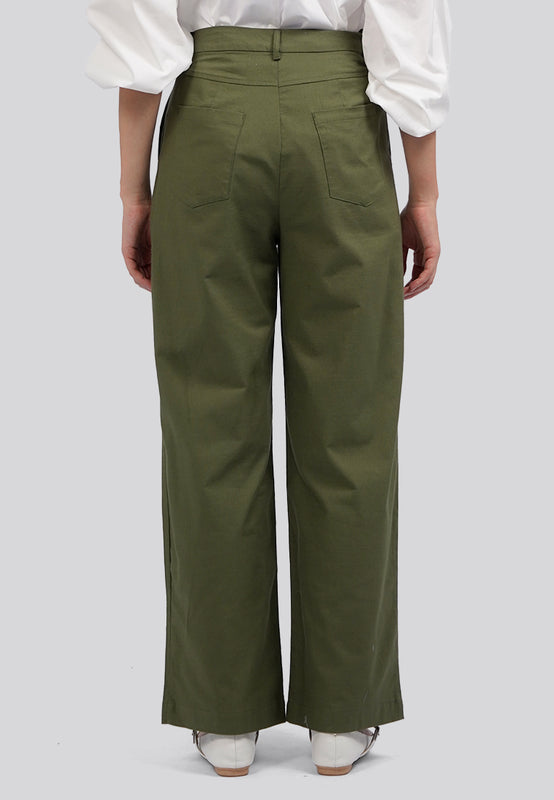Regular Fit Wide Leg Trousers