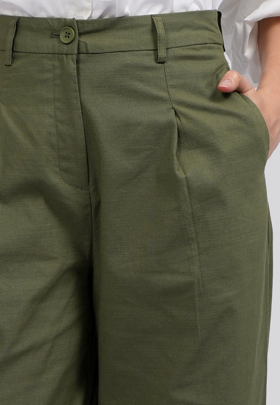Regular Fit Wide Leg Trousers