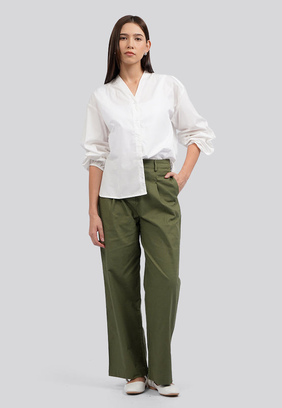 Regular Fit Wide Leg Trousers