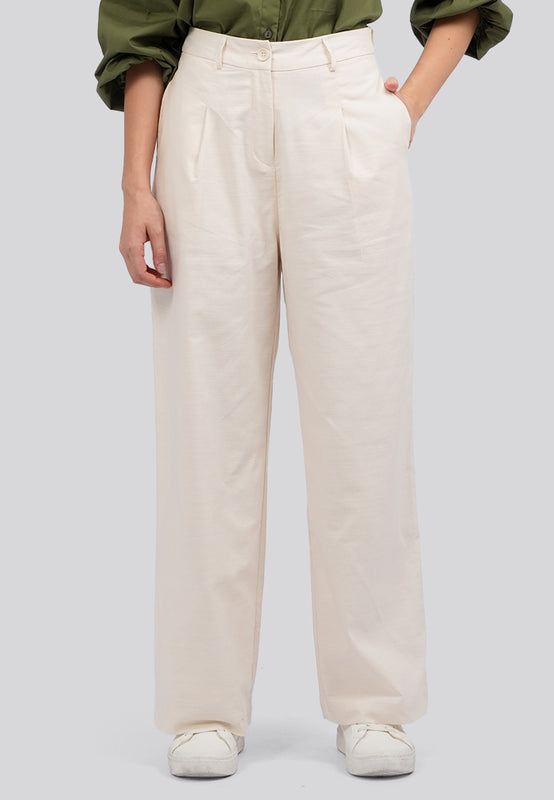 Regular Fit Wide Leg Trousers
