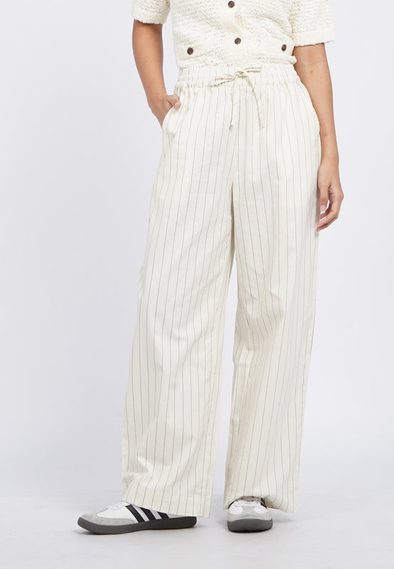 Linen Blend Wide Leg Pants