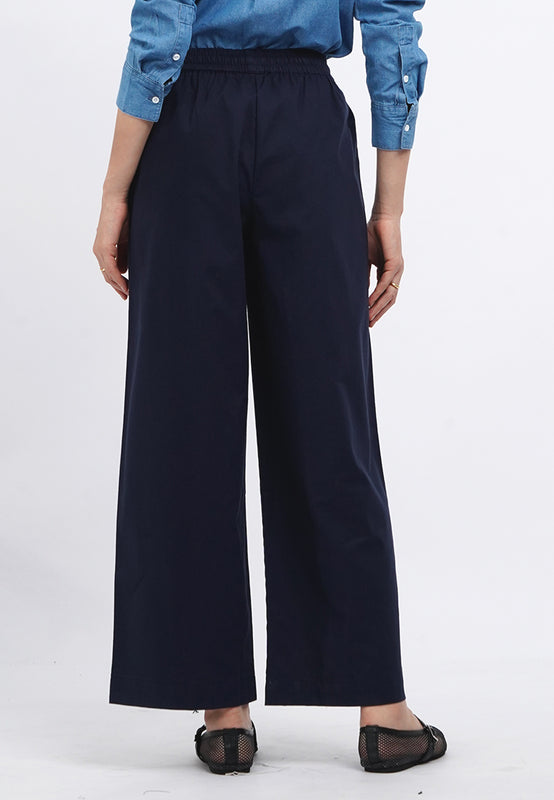 Linen Blend Wide Leg Pants