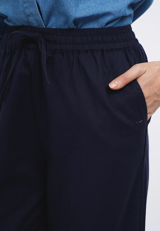 Linen Blend Wide Leg Pants