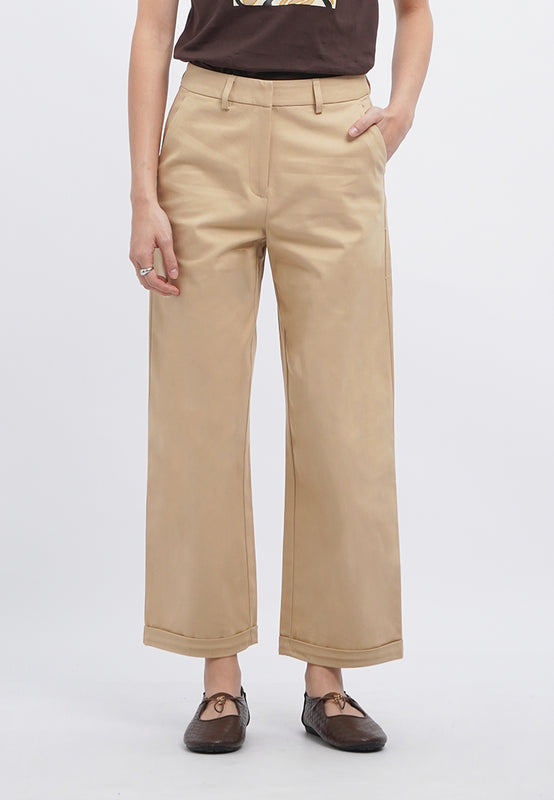 Mid Rise Straight Ankle Length Pants