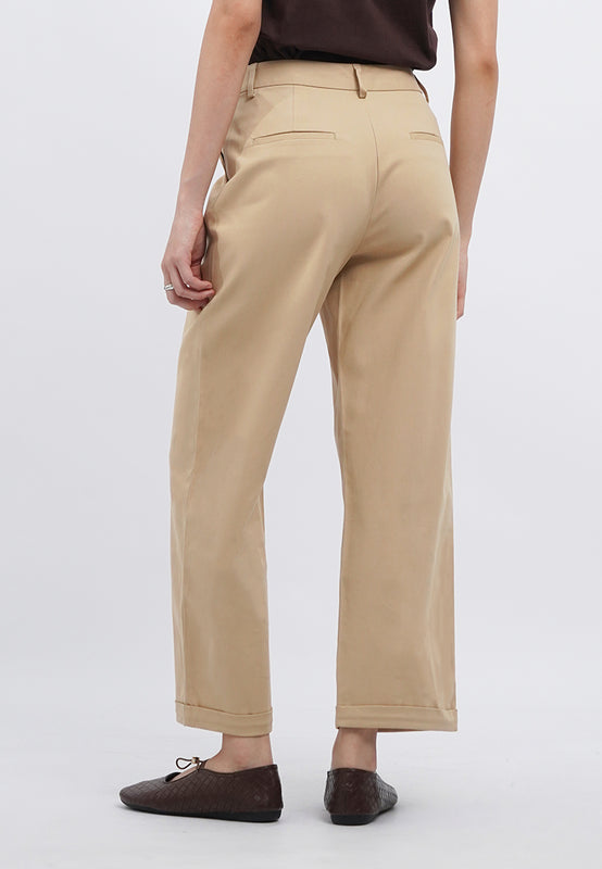 Mid Rise Straight Ankle Length Pants