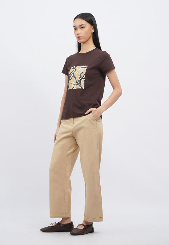 Mid Rise Straight Ankle Length Pants
