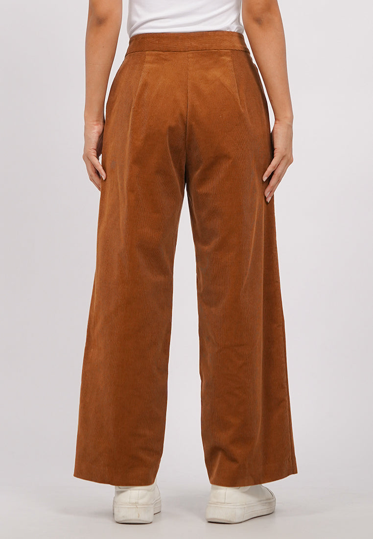 Wide Leg Corduroy Ankle Pants