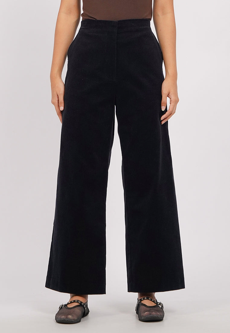 Wide Leg Corduroy Ankle Pants