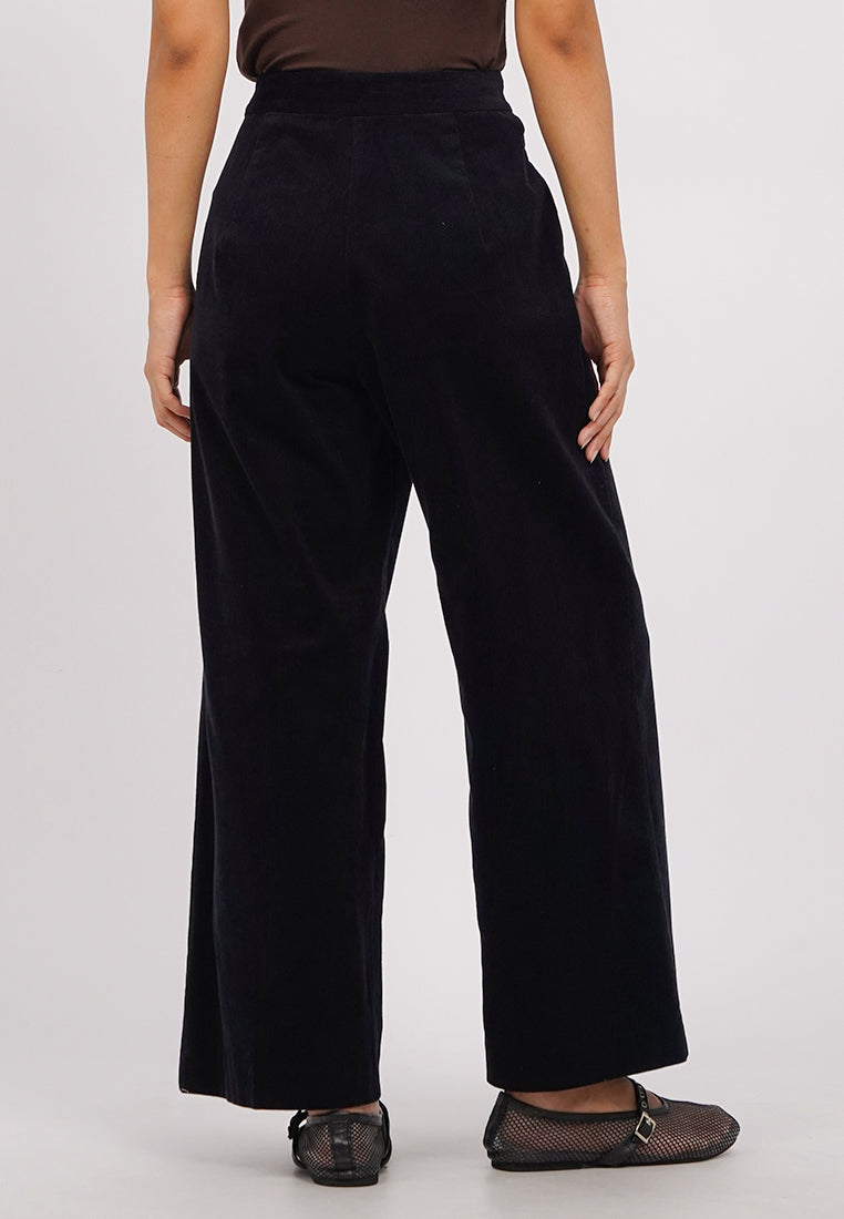 Wide Leg Corduroy Ankle Pants
