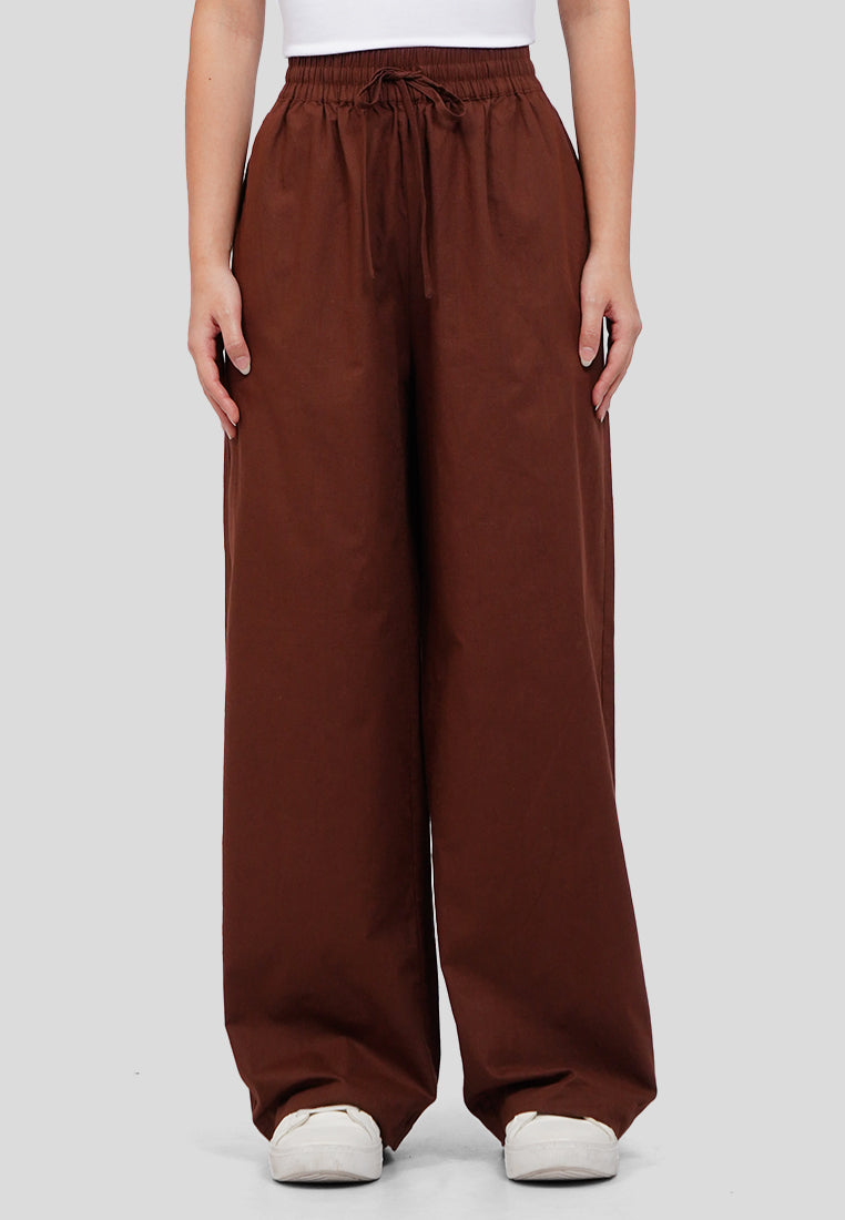 Regular Fit Linen-Blend Trousers