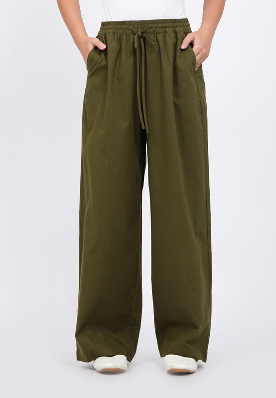 Wide Leg Linen Blend Pants