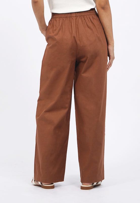 Wide Leg Linen-Blend Pants