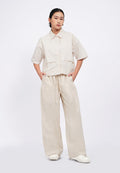 Wide Leg Linen Blend Pants