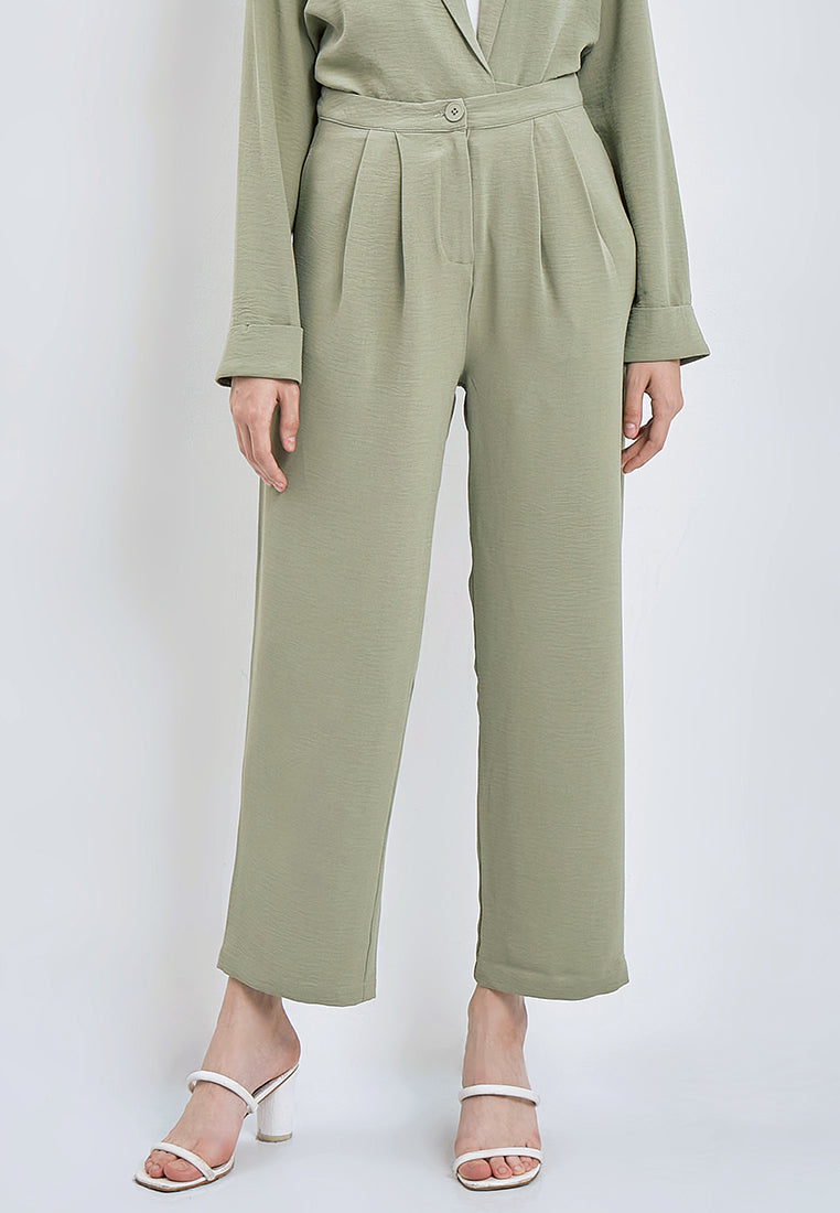 Long Pants with Pleat Details