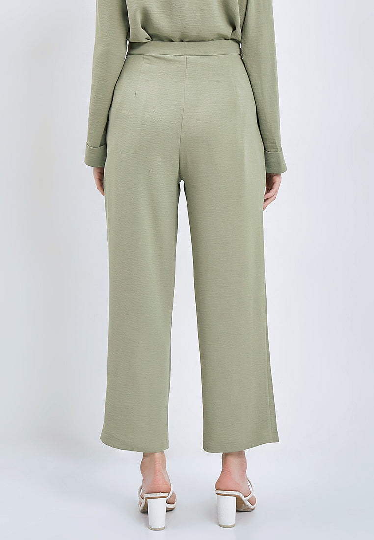 Long Pants with Pleat Details