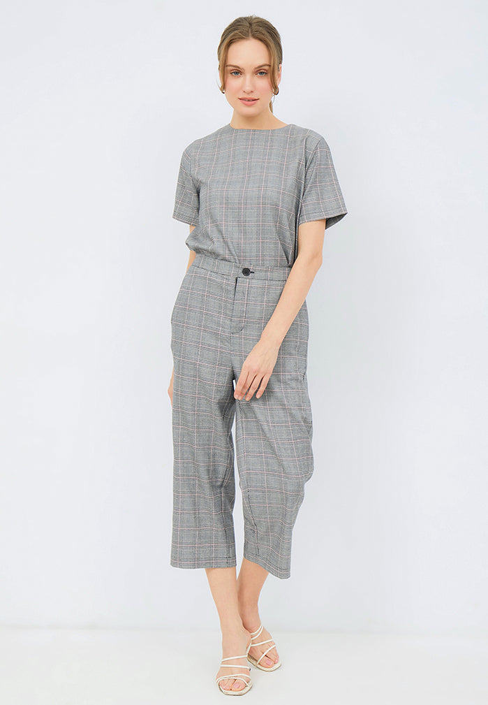 Printed Relaxed Crop Trouser