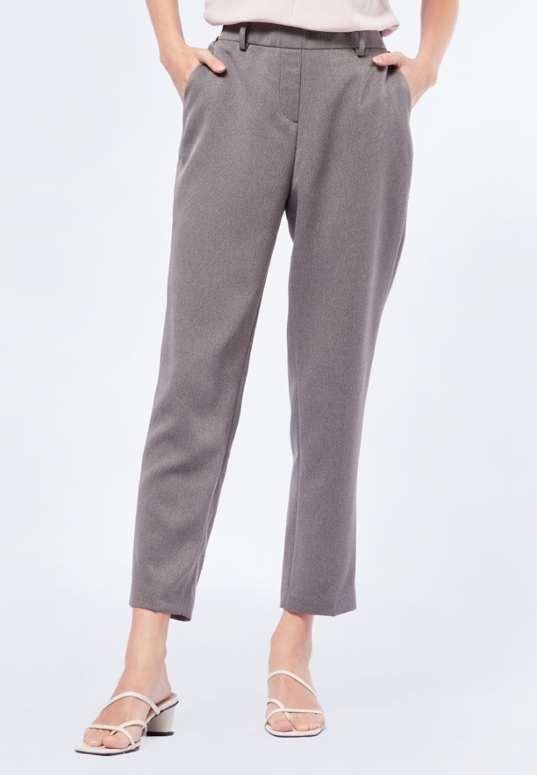 Regular Fit Herringbone Pants