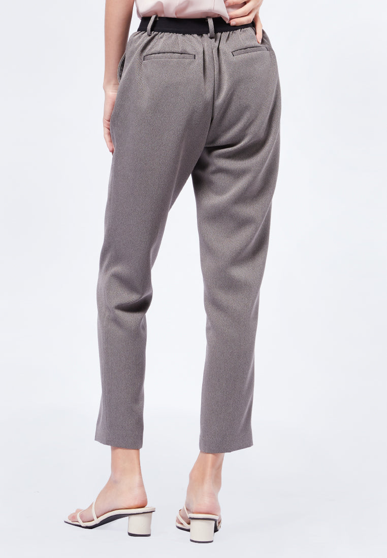 Regular Fit Herringbone Pants