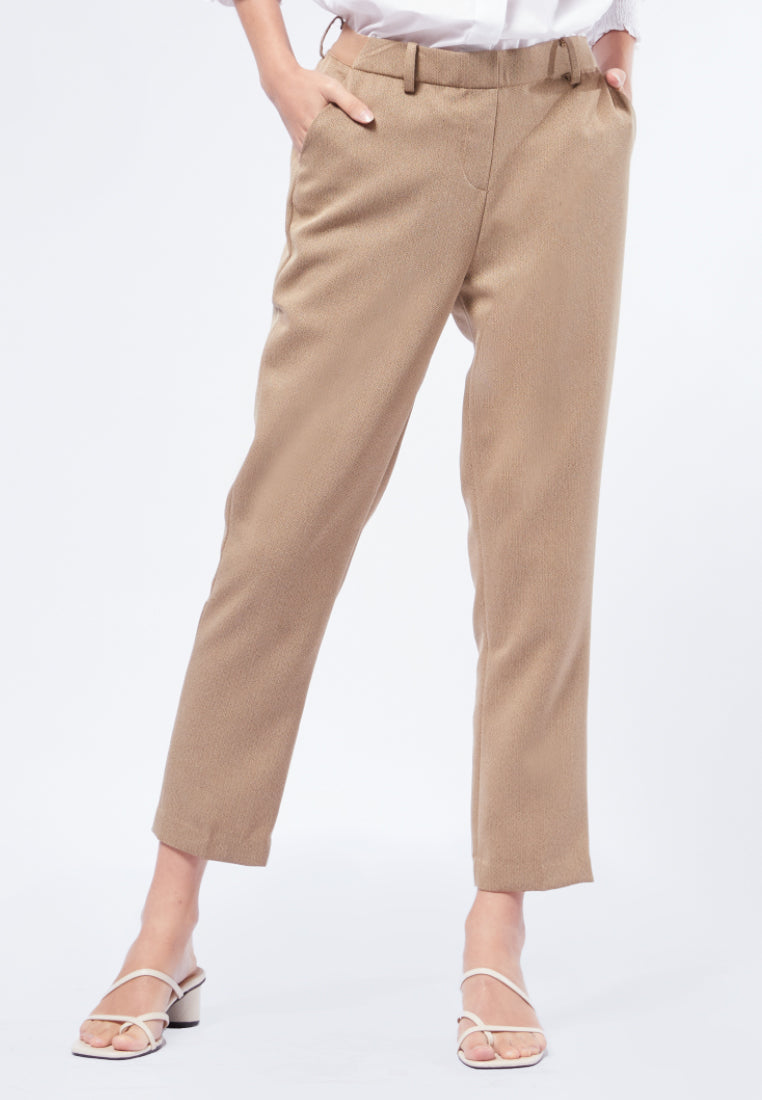 Regular Fit Herringbone Pants