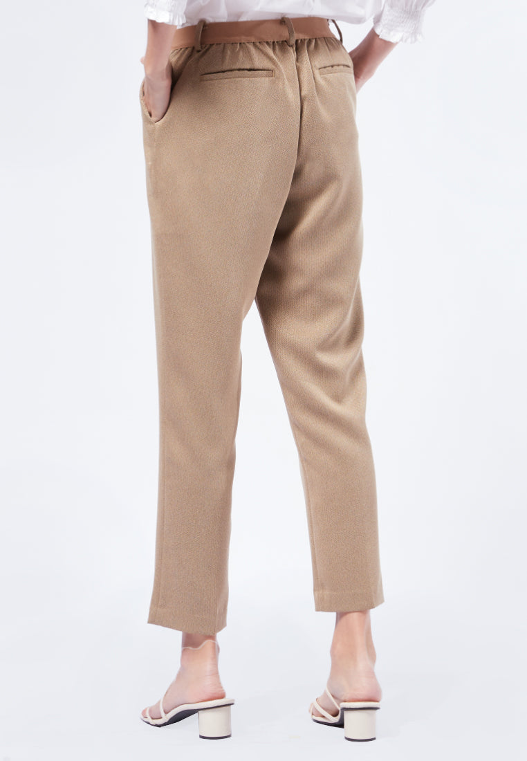 Regular Fit Herringbone Pants