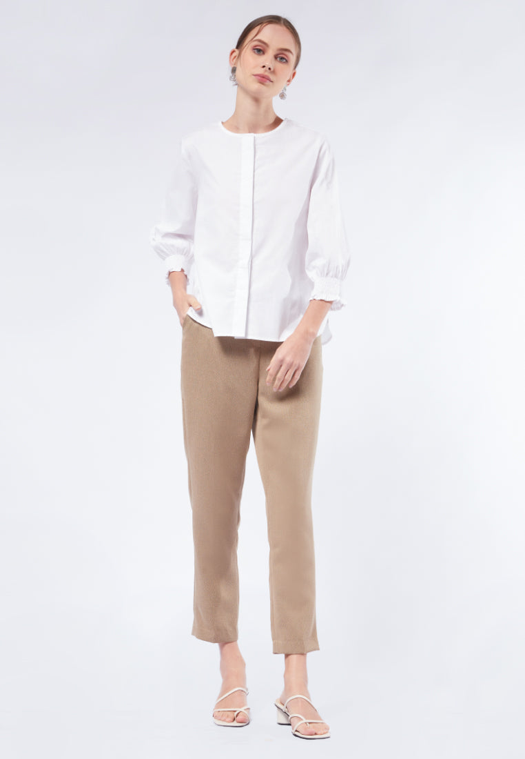 Regular Fit Herringbone Pants