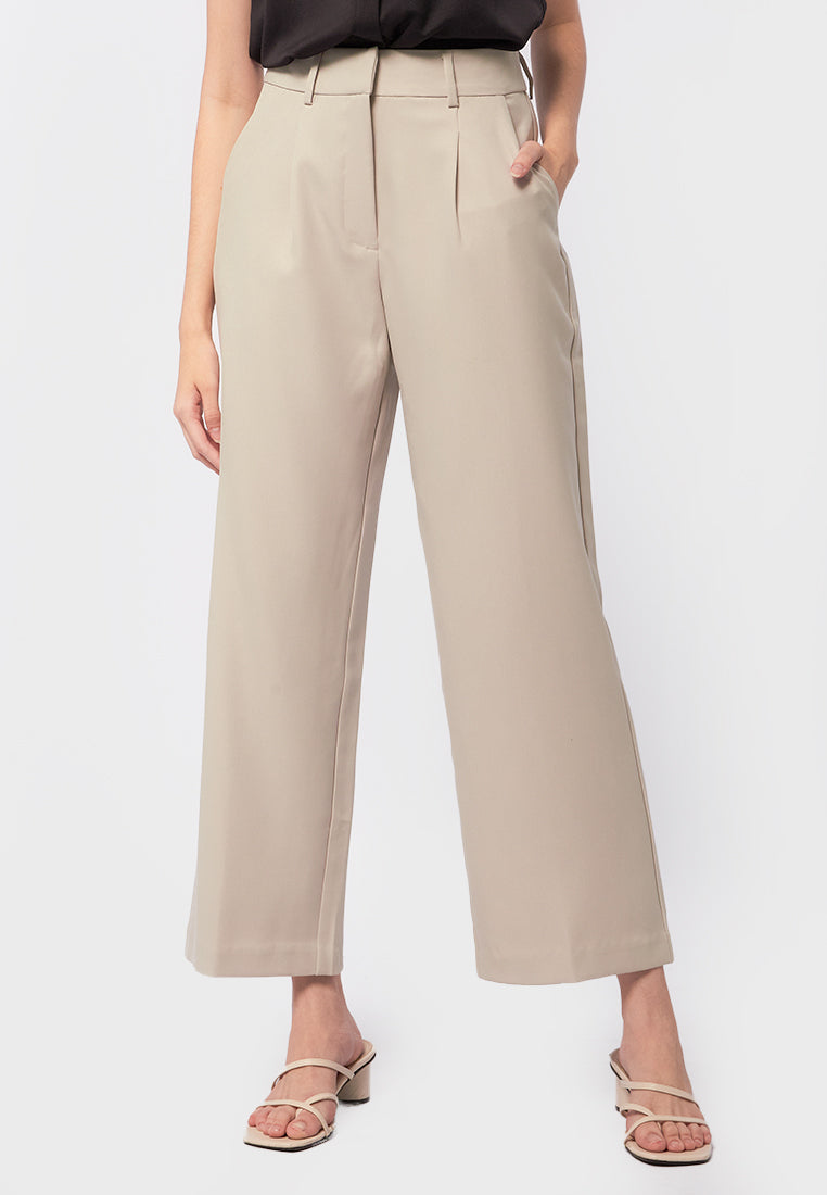 High Waist Pleated Trousers