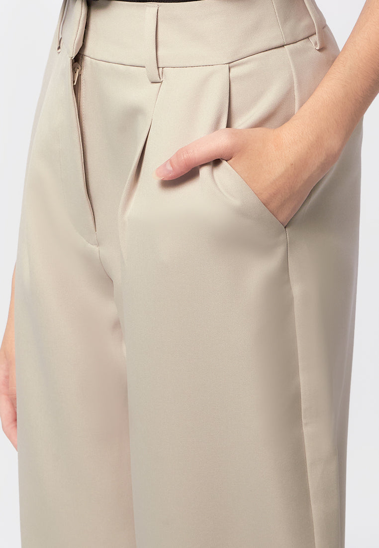 High Waist Pleated Trousers