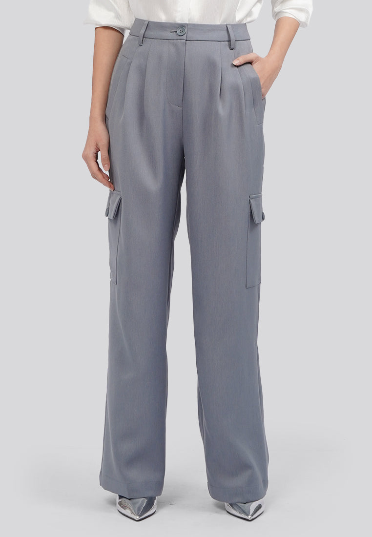 Tailored Cargo Pants Dark Grey