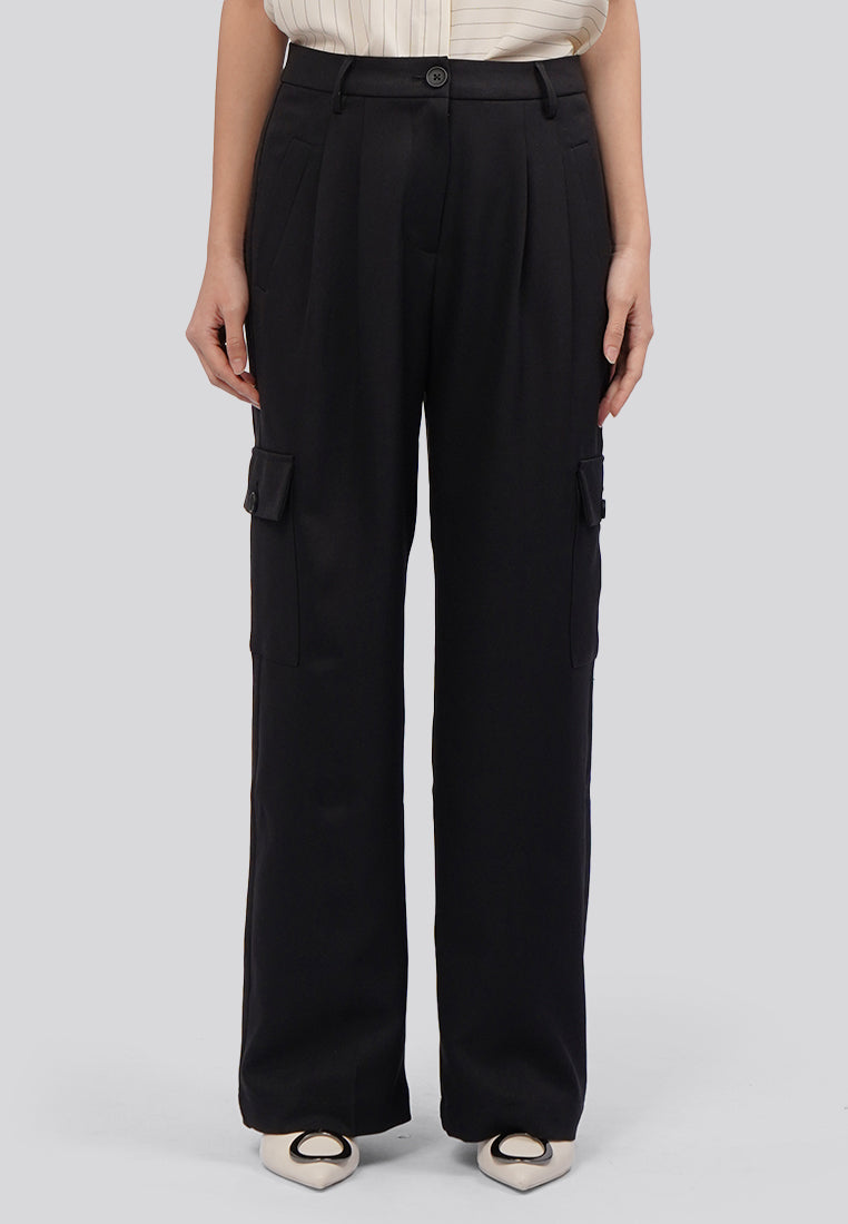 Tailored Cargo Pants Black