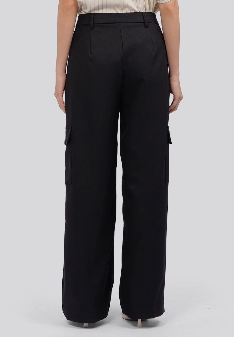 Tailored Cargo Pants Black