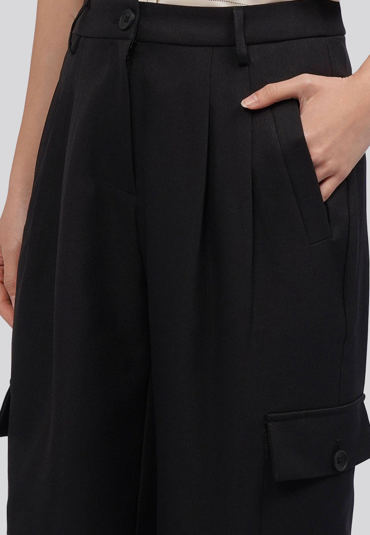 Tailored Cargo Pants Black