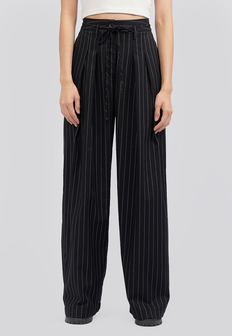 Pinstripe Wide Leg Pants