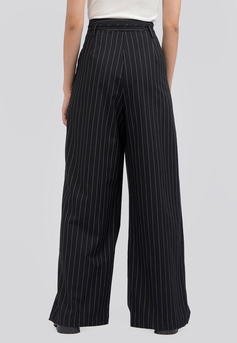 Pinstripe Wide Leg Pants