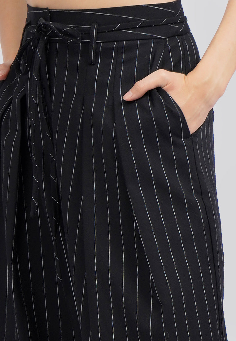 Pinstripe Wide Leg Pants
