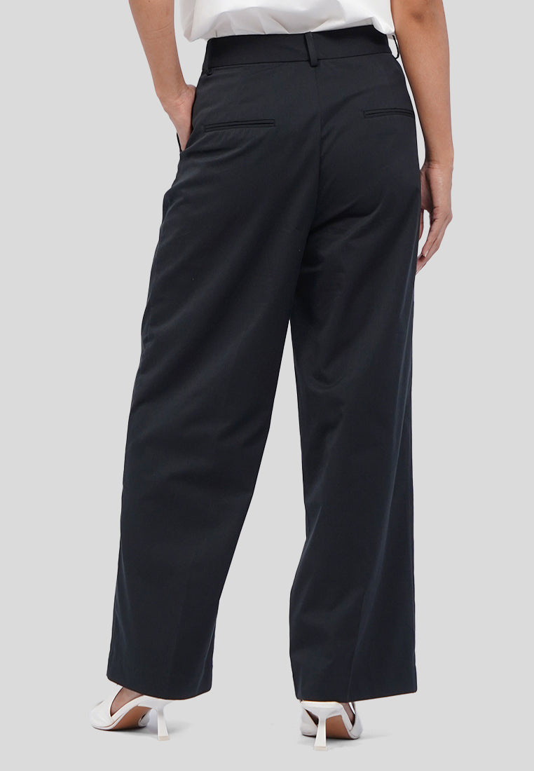 High Waist Wide Leg Pants Black