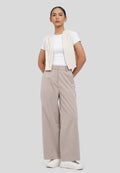 High Waist Wide Leg Pants Taupe