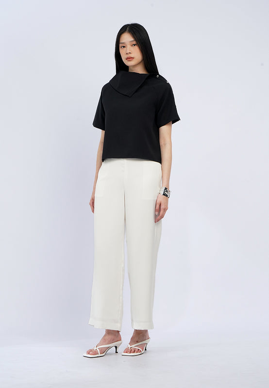 High Waist Satin Wide Leg Pants