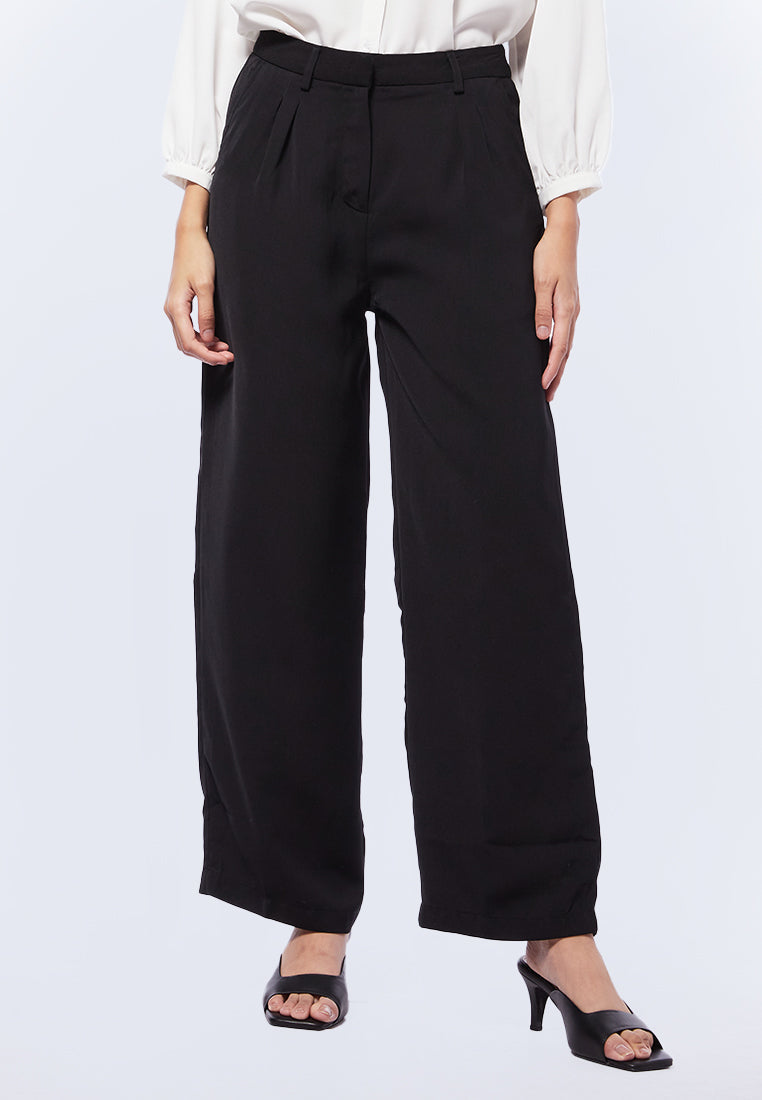 Pleated High Waist Trousers