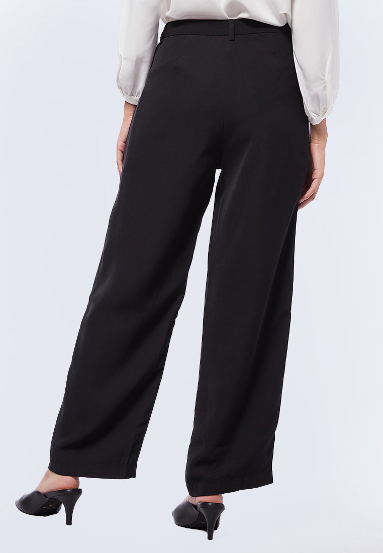 Pleated High Waist Trousers
