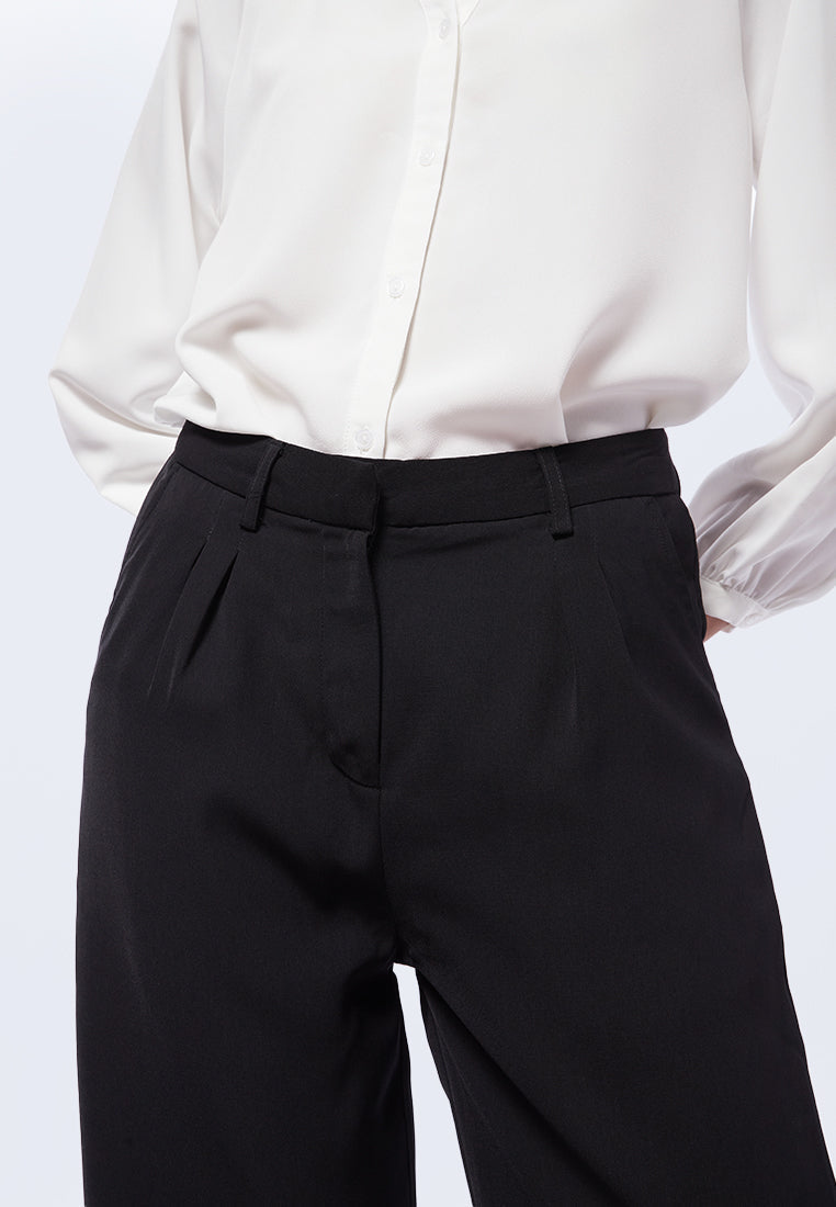 Pleated High Waist Trousers