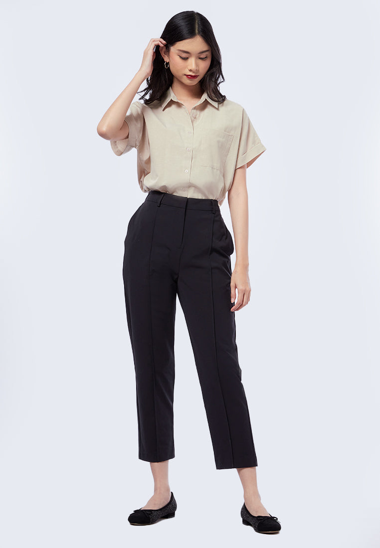 Fitted Tapered Long Pants