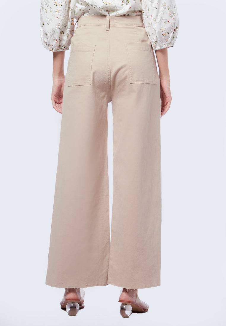 Wide Leg Twill Pants