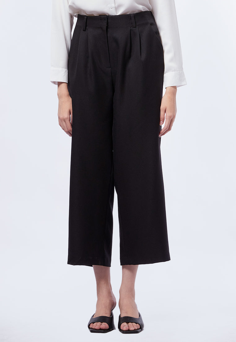 Pleated Culotte Pants