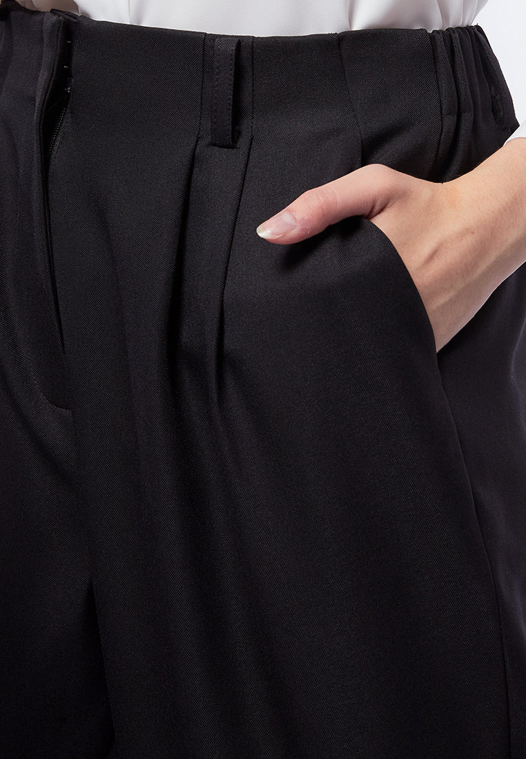 Pleated Culotte Pants