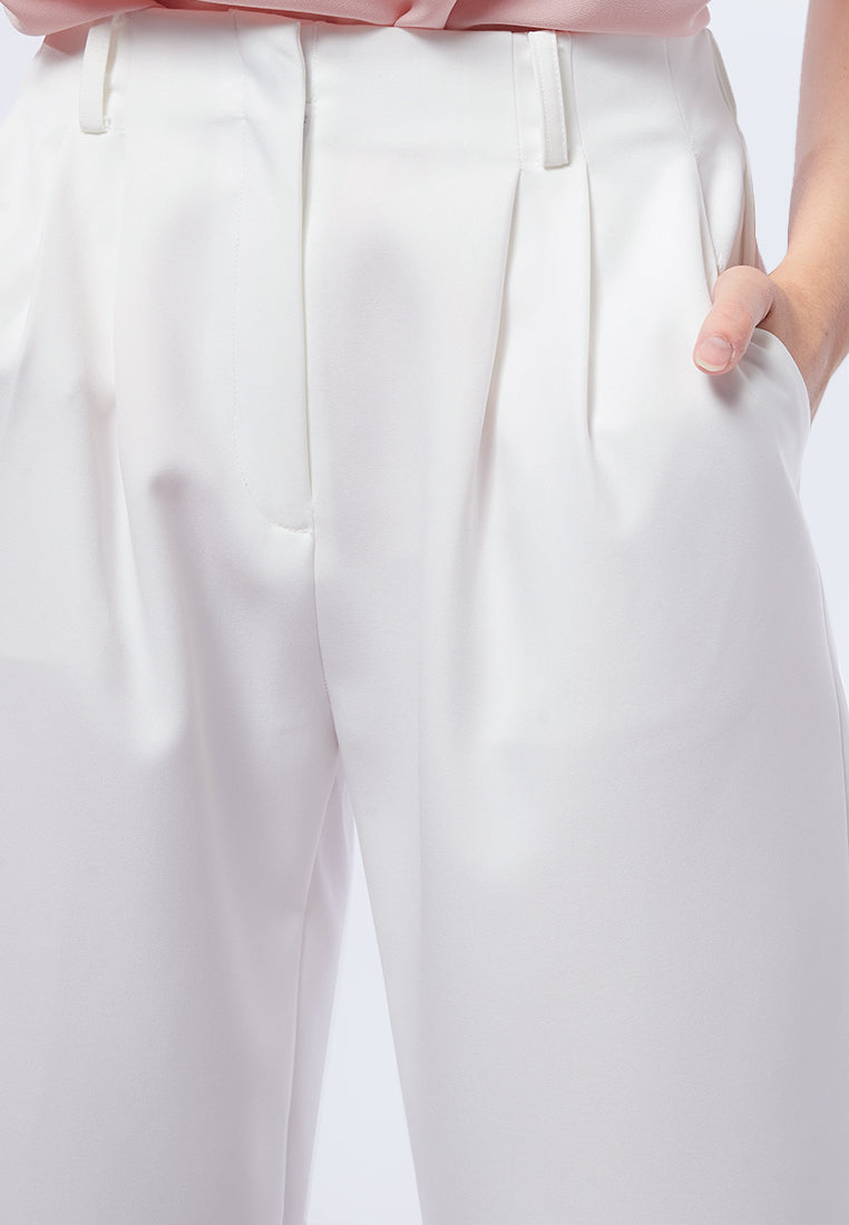 Pleated Culotte Pants