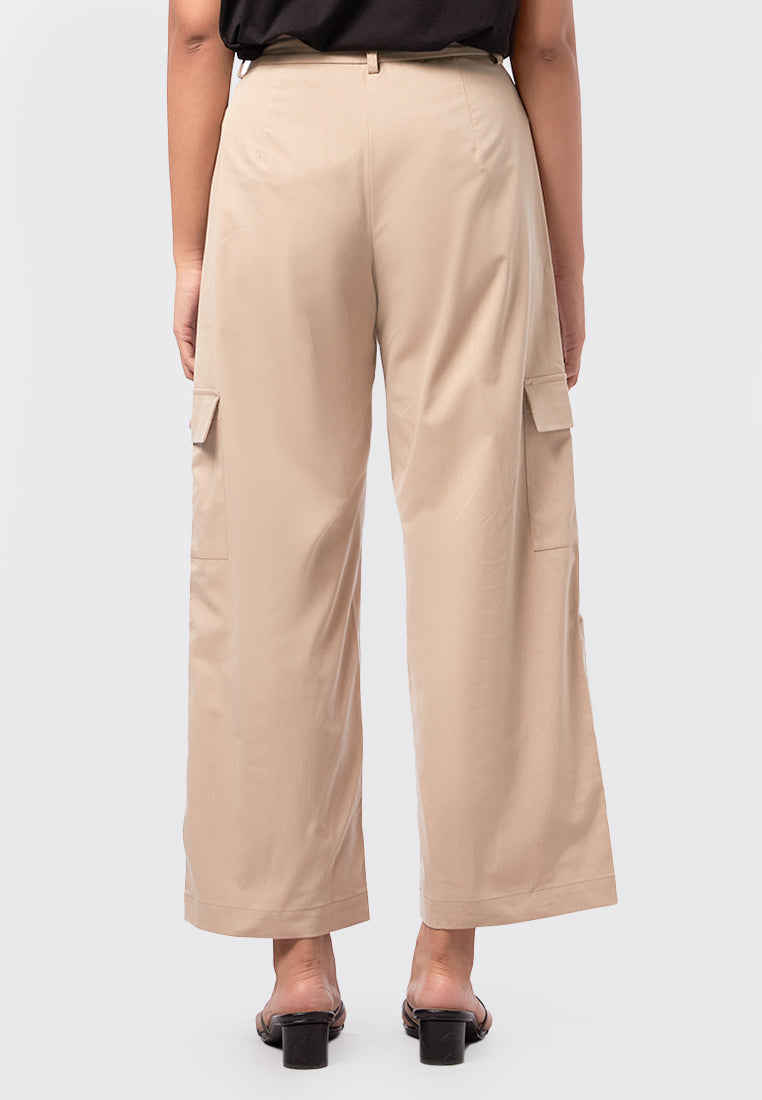 Straight Leg Cargo Pants Khaki
