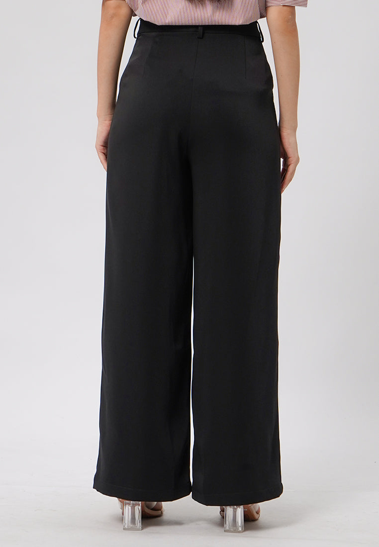 High Waist Wide Leg Pants in Black