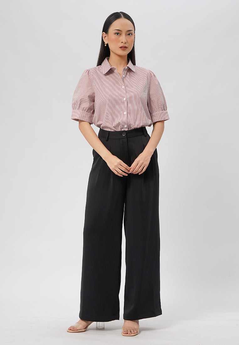 High Waist Wide Leg Pants in Black
