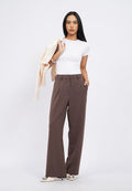 Loose Straight Pants with Front Pleats